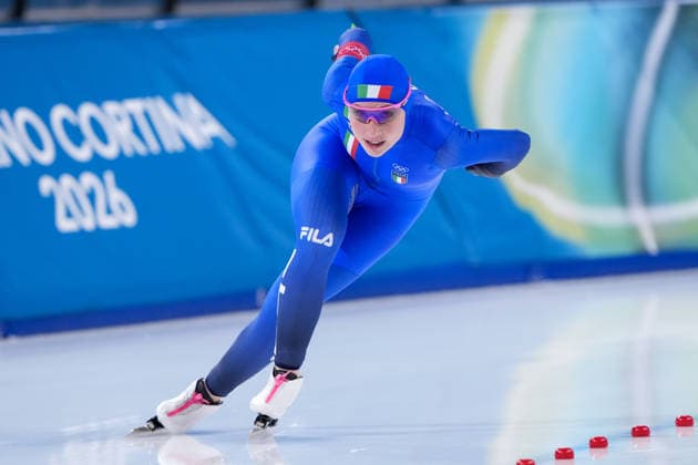 2026-02-20 - Milano Cortina 2026 Winter Olympics 1500m Women MILAN, ITALY - FEBRUARY 20: Francesca Lollobrigida of Italy during the 1500m Women on day 16 of the Milano Cortina 2026 Winter Olympics at the Milano Speed skating, Eisschnelllauf Arena on February 20, 2026 in Milan, Italy Milan Milano Speed Skating Arena Italy Content not available for redistribution in The Netherlands directly or indirectly through any third parties. Copyright: xAndrexWeeningx