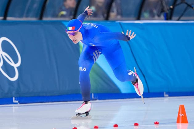 2026-02-20 - Milano Cortina 2026 Winter Olympics 1500m Women MILAN, ITALY - FEBRUARY 20: Francesca Lollobrigida of Italy during the 1500m Women on day 16 of the Milano Cortina 2026 Winter Olympics at the Milano Speed skating, Eisschnelllauf Arena on February 20, 2026 in Milan, Italy Milan Milano Speed Skating Arena Italy Content not available for redistribution in The Netherlands directly or indirectly through any third parties. Copyright: xAndrexWeeningx