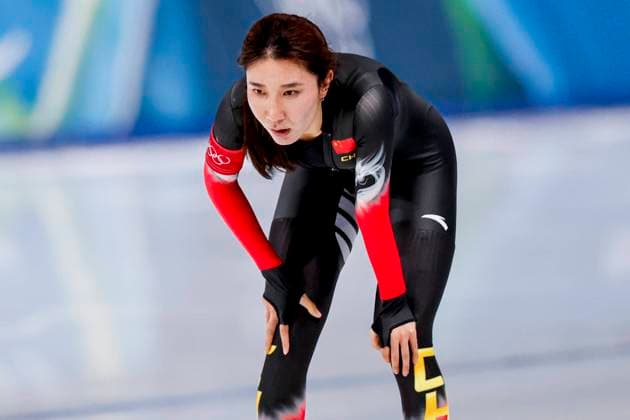 Mei Han of China looks exhausted after Women s 1500m, Milano Cortina 2026 Winter Olympics: Day 14, Speed skating, Eisschnelllauf - Milano Cortina 2026 Winter Olympics: Day 14, Milano Speed Skating Stadium, February 20, 2026, Milan, Italy.