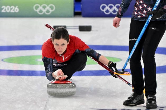 Cortina d Ampezzo, Italy, February 20th 2026. During the Curling Women s Semi-final match between United States of America and Switzerland of the Olympic Winter games, Winterspiele,Spiele, Summer games 2026 in Cortina d Ampezzo, Italy. (Photo by Igor Kupljenik Sports Press Photo)  Copyright: xIgorxKupljenikx xSPPx Sportspressphoto_SPR95035