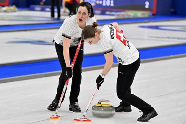 Cortina d Ampezzo, Italy, February 20th 2026. During the Curling Women s Semi-final match between United States of America and Switzerland of the Olympic Winter games, Winterspiele,Spiele, Summer games 2026 in Cortina d Ampezzo, Italy. (Photo by Igor Kupljenik Sports Press Photo)  Copyright: xIgorxKupljenikx xSPPx Sportspressphoto_SPR95046