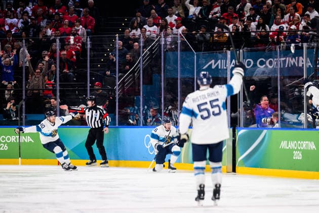 260220 Joel Armia, Erik Haula and Rasmus Ristolainen of Finland celebrate after the 0-2 goal in the men s Ice hockey, Eishockey semifinal between Canada and Finland during day 14 of the 2026 Winter Olympics on February 20, 2026 in Milan. Photo: Joel Marklund BILDBYRAN kod JM CS0887 ishockey ice hockey Olympic Games, Olympische Spiele, Olympia, OS olympics winter olympics os ol olympiska spel vinter-os olympiske leker milano cortina 2026 milan cortina 2026 milano cortina 2026 olympic games milano cortina 2026 winter olympic games milano cortina-os milano cortina-ol vinter-ol 14 bbeng finland canada kanada jubel *** 260220 Joel Armia, Erik Haula and Rasmus Ristolainen of Finland celebrate after the 0 2 goal in the men s ice hockey semifinal between Canada and Finland during day 14 of the 2026 Winter Olympics on February 20, 2026 in Milan Photo Joel Marklund BILDBYRAN kod JM CS0887 ishockey ice hockey olympic games olympics winter olympics os ol olympiska spel vinter os olympiske leker milano cortina 2026 milan cortina 2026 milano cortina 2026 olympic games milano cortina 2026 winter olympic games milano cortina os milano cortina ol vinter ol 14 bbeng finland canada kanada jubel  Copyright: JOELxMARKLUND BB260220JM009