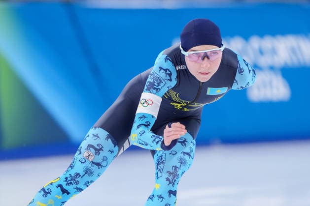 2026-02-20 - Milano Cortina 2026 Winter Olympics 1500m Women MILAN, ITALY - FEBRUARY 20: Elizaveta Golubeva of Kazakhstan during the 1500m Women on day 16 of the Milano Cortina 2026 Winter Olympics at the Milano Speed skating, Eisschnelllauf Arena on February 20, 2026 in Milan, Italy Milan Milano Speed Skating Arena Italy Content not available for redistribution in The Netherlands directly or indirectly through any third parties. Copyright: xAndrexWeeningx