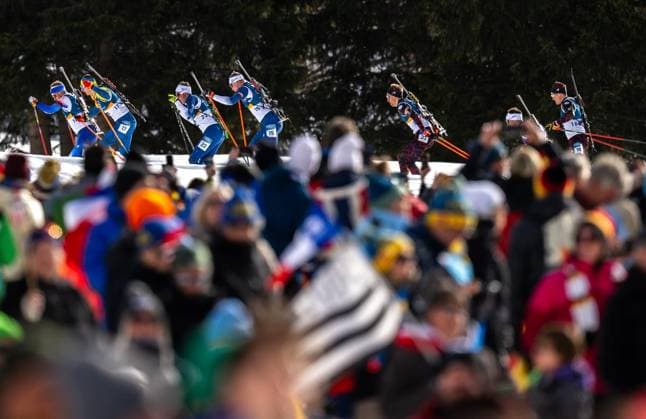 MILANO CORTINA 2026 - OLYMPISCHE WINTERSPIELE - ANTERSELVA - BIATHLON - MASSENSTART 15KM MÄNNER ** NUR FÜR REDAKTIONELLE ZWECKE ** EDITORIAL USE ONLY **<p>20 02 2026-Anterselva: Olympische Winterspiele Milano Cortina 2026 Biathlon Anterselva Biathlon Arena - Antholz Event: 15km Massenstart Männer im Foto: Dmytro Pidruchnyi 17 (UKR), Tero Seppala 22 (FIN), Tuomas Harjula 15 (FIN), David Zobel 23 (GER), Philipp Horn 16 (GER) ( Italien Venetien Antholz Copyright: SaschaxFromm *** MILANO CORTINA 2026 OLYMPIC WINTER GAMES ANTERSELVA BIATHLON MASS START 15KM MEN FOR EDITORIAL PURPOSES ONLY p 20 02 2026 Anterselva Olympic Winter Games Milano Cortina 2026 Biathlon Anterselva Biathlon Arena Antholz Event 15km Mass Start Men in photo Dmytro Pidruchnyi 17 UKR , Tero Seppala 22 FIN , Tuomas Harjula 15 FIN , David Zobel 23 GER , Philipp Horn 16 GER Italy Veneto Anterselva Copyright SaschaxFromm Copyright: SaschaxFromm doc84nrpf4mork1jmrppgy0 ,EDITORIAL USE ONLY