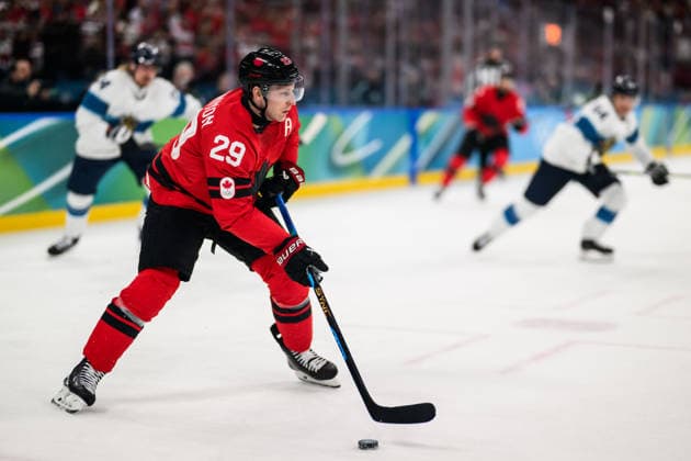 260220 Nathan MacKinnon of Canada in the men s Ice hockey, Eishockey semifinal between Canada and Finland during day 14 of the 2026 Winter Olympics on February 20, 2026 in Milan. Photo: Joel Marklund BILDBYRAN kod JM CS0887 ishockey ice hockey Olympic Games, Olympische Spiele, Olympia, OS olympics winter olympics os ol olympiska spel vinter-os olympiske leker milano cortina 2026 milan cortina 2026 milano cortina 2026 olympic games milano cortina 2026 winter olympic games milano cortina-os milano cortina-ol vinter-ol 14 bbeng finland canada kanada *** 260220 Nathan MacKinnon of Canada in the men s ice hockey semifinal between Canada and Finland during day 14 of the 2026 Winter Olympics on February 20, 2026 in Milan Photo Joel Marklund BILDBYRAN kod JM CS0887 ishockey ice hockey olympic games olympics winter olympics os ol olympiska spel vinter os olympiske leker milano cortina 2026 milan cortina 2026 milano cortina 2026 olympic games milano cortina 2026 winter olympic games milano cortina os milano cortina ol vinter ol 14 bbeng finland canada kanada  Copyright: JOELxMARKLUND BB260220JM014