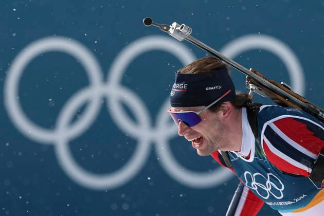 (260220) -- ANTERSELVA, Feb. 20, 2026 -- Sturla Holm Laegreid of Norway competes during the biathlon men s 15km mass start event at the 2026 Milan-Cortina Winter Olympics in Anterselva, Italy, Feb. 20, 2026. ) (MICO2026)ITALY-ANTERSELVA-OLYMPIC Winter games, Winterspiele,Spiele, Summer games BIATHLON-MEN S 15KM MASS START ZhangxTao 