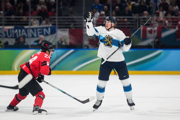 260220 Seth Jarvis of Canada and Olli Määttä of Finland in the men s Ice hockey, Eishockey semifinal between Canada and Finland during day 14 of the 2026 Winter Olympics on February 20, 2026 in Milan. Photo: Carl Sandin BILDBYRAN kod CS CS0887 ishockey ice hockey Olympic Games, Olympische Spiele, Olympia, OS olympics winter olympics os ol olympiska spel vinter-os olympiske leker milano cortina 2026 milan cortina 2026 milano cortina 2026 olympic games milano cortina 2026 winter olympic games milano cortina-os milano cortina-ol vinter-ol 14 bbeng finland canada kanada *** 260220 Seth Jarvis of Canada and Olli Määttä of Finland in the men s ice hockey semifinal between Canada and Finland during day 14 of the 2026 Winter Olympics on February 20, 2026 in Milan Photo Carl Sandin BILDBYRAN kod CS CS0887 ishockey ice hockey olympic games olympics winter olympics os ol olympiska spel vinter os olympiske leker milano cortina 2026 milan cortina 2026 milano cortina 2026 olympic games milano cortina 2026 winter olympic games milano cortina os milano cortina ol vinter ol 14 bbeng finland canada kanada  Copyright: CARLxSANDIN BB260220CS027