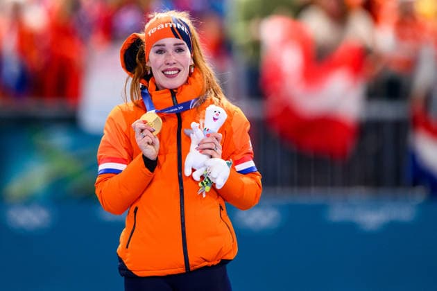 260220 Antoinette Rijpma-de Jong of Netherlands celebrates with her gold medal after the women s 1500 meter Speed skating, Eisschnelllauf during day 14 of the 2026 Winter Olympics on February 20, 2026 in Milan. Photo: Emma Wallskog BILDBYRAN kod EW EW0645 skridskor speed skating Olympic Games, Olympische Spiele, Olympia, OS olympics winter olympics os ol olympiska spel vinter-os olympiske leker milano cortina 2026 milan cortina 2026 milano cortina 2026 olympic games milano cortina 2026 winter olympic games milano cortina-os milano cortina-ol vinter-ol 14 bbeng jubel celebration guld gold os-guld *** 260220 Antoinette Rijpma de Jong of Netherlands celebrates with her gold medal after the women s 1500 meter speed skating during day 14 of the 2026 Winter Olympics on February 20, 2026 in Milan Photo Emma Wallskog BILDBYRAN code EW EW0645 skates speed skating olympic games olympics winter olympics os ol olympic games winter os olympic games milano cortina 2026 milan cortina 2026 milano cortina 2026 olympic games milano cortina 2026 winter olympic games milano cortina os milano cortina ol winter ol 14 bbeng jubel celebration guld gold os guld  Copyright: EMMAxWALLSKOG BB260220EW055