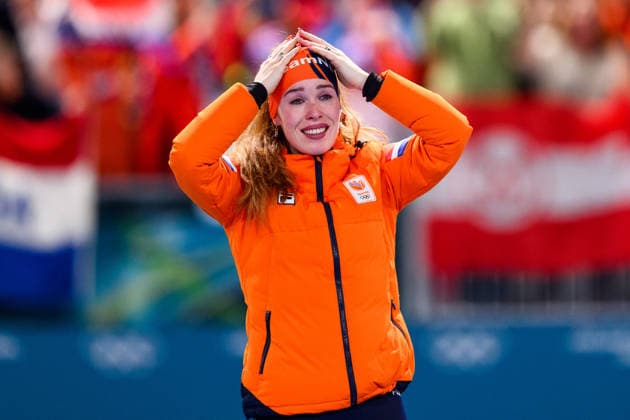 260220 Antoinette Rijpma-de Jong of Netherlands celebrates with her gold medal after the women s 1500 meter Speed skating, Eisschnelllauf during day 14 of the 2026 Winter Olympics on February 20, 2026 in Milan. Photo: Emma Wallskog BILDBYRAN kod EW EW0645 skridskor speed skating Olympic Games, Olympische Spiele, Olympia, OS olympics winter olympics os ol olympiska spel vinter-os olympiske leker milano cortina 2026 milan cortina 2026 milano cortina 2026 olympic games milano cortina 2026 winter olympic games milano cortina-os milano cortina-ol vinter-ol 14 bbeng jubel celebration guld gold os-guld *** 260220 Antoinette Rijpma de Jong of Netherlands celebrates with her gold medal after the women s 1500 meter speed skating during day 14 of the 2026 Winter Olympics on February 20, 2026 in Milan Photo Emma Wallskog BILDBYRAN code EW EW0645 skates speed skating olympic games olympics winter olympics os ol olympic games winter os olympic games milano cortina 2026 milan cortina 2026 milano cortina 2026 olympic games milano cortina 2026 winter olympic games milano cortina os milano cortina ol winter ol 14 bbeng jubel celebration guld gold os guld  Copyright: EMMAxWALLSKOG BB260220EW056