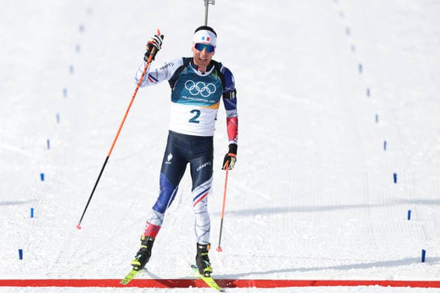 (260220) -- ANTERSELVA, Feb. 20, 2026 -- Quentin Fillon Maillet of France crosses the finish line during the biathlon men s 15km mass start event at the 2026 Milan-Cortina Winter Olympics in Anterselva, Italy, Feb. 20, 2026. ) (MICO2026)ITALY-ANTERSELVA-OLYMPIC Winter games, Winterspiele,Spiele, Summer games BIATHLON-MEN S 15KM MASS START ZhangxTao 