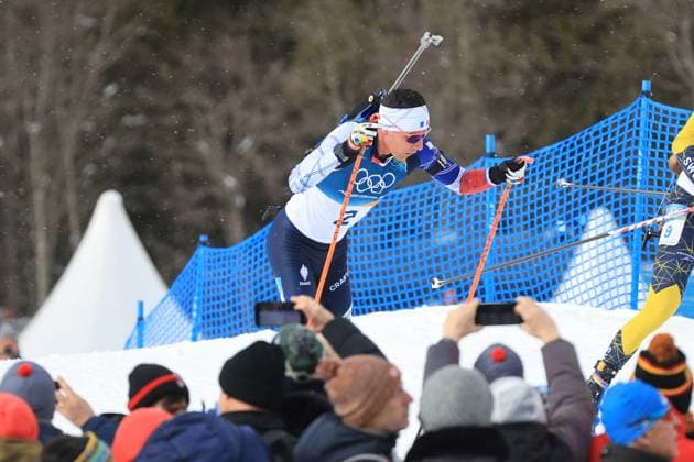 Jeux Olympiques d hiver Milan Cortina PHOTOPQR LE COURRIER PICARD Haslin ; Anterselva ; 20 02 2026 ; 20 02 26 Jeux Olympiques d hiver Milan Cortina - Winter Olympics games Milano Cortina Biathlon mass start hommes Quentin Fillon Maillet Photo Fred Haslin *** Local Caption *** Anterselva Sud Tyrol France  Copyright: xPHOTOPQR LExCOURRIERxPICARD MAXPxHaslinx 20260220LCP4430 20260220LCP4430