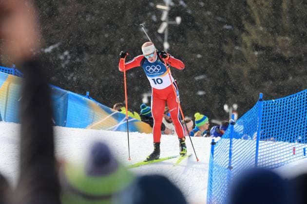 Jeux Olympiques d hiver Milan Cortina PHOTOPQR LE COURRIER PICARD Haslin ; Anterselva ; 20 02 2026 ; 20 02 26 Jeux Olympiques d hiver Milan Cortina - Winter Olympics games Milano Cortina Biathlon mass start hommes Johannes Dale (Nor) champion olympique Photo Fred Haslin *** Local Caption *** Anterselva Sud Tyrol France  Copyright: xPHOTOPQR LExCOURRIERxPICARD MAXPxHaslinx 20260220LCP4431 20260220LCP4431