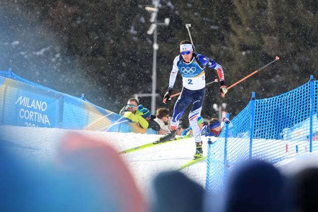 Jeux Olympiques d hiver Milan Cortina PHOTOPQR LE COURRIER PICARD Haslin ; Anterselva ; 20 02 2026 ; 20 02 26 Jeux Olympiques d hiver Milan Cortina - Winter Olympics games Milano Cortina Biathlon mass start hommes Quentin Fillon Maillet Photo Fred Haslin *** Local Caption *** Anterselva Sud Tyrol France  Copyright: xPHOTOPQR LExCOURRIERxPICARD MAXPxHaslinx 20260220LCP4438 20260220LCP4438