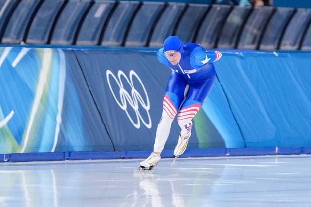 2026-02-20 - Milano Cortina 2026 Winter Olympics 1500m Women MILAN, ITALY - FEBRUARY 20: Brittany Bowe of United States of America during the 1500m Women on day 16 of the Milano Cortina 2026 Winter Olympics at the Milano Speed skating, Eisschnelllauf Arena on February 20, 2026 in Milan, Italy Milan Milano Speed Skating Arena Italy Content not available for redistribution in The Netherlands directly or indirectly through any third parties. Copyright: xAndrexWeeningx