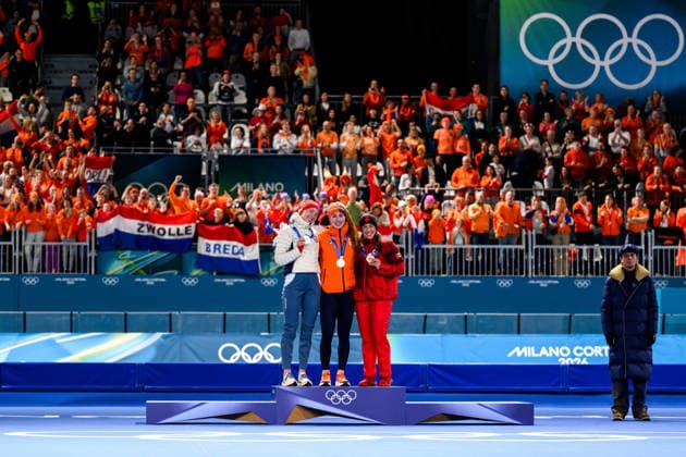 260220 Ragne Wiklund of Norway, Antoinette Rijpma-de Jong of Netherlands and Valerie Maltais of Canada celebrate with their medals after the women s 1500 meter Speed skating, Eisschnelllauf during day 14 of the 2026 Winter Olympics on February 20, 2026 in Milan. Photo: Emma Wallskog BILDBYRAN kod EW EW0645 skridskor speed skating Olympic Games, Olympische Spiele, Olympia, OS olympics winter olympics os ol olympiska spel vinter-os olympiske leker milano cortina 2026 milan cortina 2026 milano cortina 2026 olympic games milano cortina 2026 winter olympic games milano cortina-os milano cortina-ol vinter-ol 14 bbeng jubel celebration norge guld gold os-guld silver bronze brons *** 260220 Ragne Wiklund of Norway, Antoinette Rijpma de Jong of Netherlands and Valerie Maltais of Canada celebrate with their medals after the women s 1500 meter speed skating during day 14 of the 2026 Winter Olympics on February 20, 2026 in Milan Photo Emma Wallskog BILDBYRAN code EW EW0645 skates speed skating olympic games olympics winter olympics os ol olympic games winter os olympic games milano cortina 2026 milan cortina 2026 milano cortina 2026 olympic games milano cortina 2026 winter olympic games milano cortina os milano cortina ol winter ol 14 bbeng jubel celebration norge guld gold os guld silver bronze bronzes  Copyright: EMMAxWALLSKOG BB260220EW060