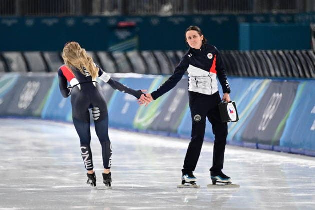 XXV Winter Olympic Games, Olympische Spiele, Olympia, OS in Milan, Italy, on February 20, 2026. Speed skating, Eisschnelllauf Women s 1500m. Nikola Zdrahalova, left, and Martina Sablikova of Czech Republic. (CTKxPhoto MichalxKamaryt) CTKPhotoP2026022007931  CTKPhotoP2026022007931