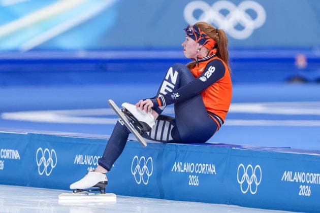 2026-02-20 - Milano Cortina 2026 Winter Olympics 1500m Women MILAN, ITALY - FEBRUARY 20: Antoinette Rijpma-De Jong of Netherlands during the 1500m Women on day 16 of the Milano Cortina 2026 Winter Olympics at the Milano Speed skating, Eisschnelllauf Arena on February 20, 2026 in Milan, Italy Milan Milano Speed Skating Arena Italy Content not available for redistribution in The Netherlands directly or indirectly through any third parties. Copyright: xAndrexWeeningx
