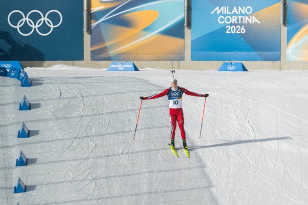 260220 Johannes Dale-Skjevdal of Norway celebrates when competing in men s biathlon 15 km mass start during day 14 of the 2026 Winter Olympics on February 20, 2026 in Anterselva. Photo: Mathias Bergeld BILDBYRAN kod MB MB1339 skidskytte biathlon skiskyting Olympic Games, Olympische Spiele, Olympia, OS olympics winter olympics os ol olympiska spel vinter-os olympiske leker milano cortina 2026 milan cortina 2026 milano cortina 2026 olympic games milano cortina 2026 winter olympic games milano cortina-os milano cortina-ol vinter-ol 14 bbeng masstart mass start jubel norge norway *** 260220 Johannes Dale Skjevdal of Norway celebrates when competing in men s biathlon 15 km mass start during day 14 of the 2026 Winter Olympics on February 20, 2026 in Anterselva Photo Mathias Bergeld BILDBYRAN code MB MB1339 biathlon biathlon olympic games olympics olympics winter olympics os ol olympiska spel vinter os olympiske leker milano cortina 2026 milan cortina 2026 milano cortina 2026 olympic games milano cortina 2026 winter olympic games milano cortina os milano cortina ol vinter ol 14 bbeng masstart mass start jubel norge norway  Copyright: MATHIASxBERGELD BB260220MB111