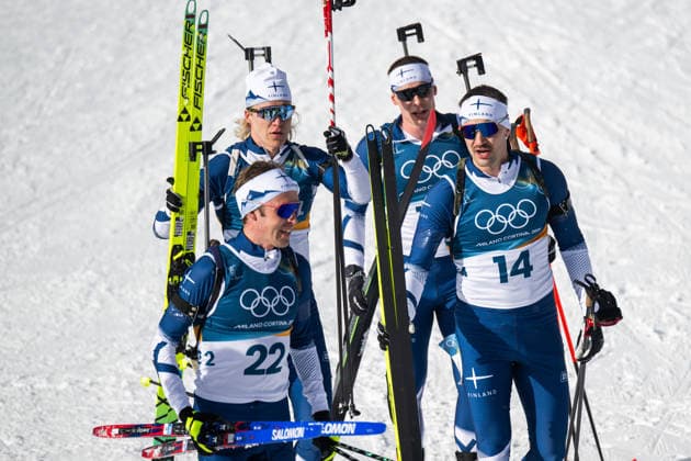 260220 Tero Säppälä, Otto Invenius, Tuomas Harjula and Olli Hiidensalo of Finland after competing in men s biathlon 15 km mass start during day 14 of the 2026 Winter Olympics on February 20, 2026 in Anterselva. Photo: Mathias Bergeld BILDBYRAN kod MB MB1339 skidskytte biathlon skiskyting Olympic Games, Olympische Spiele, Olympia, OS olympics winter olympics os ol olympiska spel vinter-os olympiske leker milano cortina 2026 milan cortina 2026 milano cortina 2026 olympic games milano cortina 2026 winter olympic games milano cortina-os milano cortina-ol vinter-ol 14 bbeng masstart mass start finland *** 260220 Tero Säppälä, Otto Invenius, Tuomas Harjula and Olli Hiidensalo of Finland after competing in men s biathlon 15 km mass start during day 14 of the 2026 Winter Olympics on February 20, 2026 in Anterselva Photo Mathias Bergeld BILDBYRAN code MB MB1339 biathlon biathlon olympic games olympics olympics winter olympics os ol olympiska spel vinter os olympiske leker milano cortina 2026 milan cortina 2026 milano cortina 2026 olympic games milano cortina 2026 winter olympic games milano cortina os milano cortina ol vinter ol 14 bbeng masstart mass start finland  Copyright: MATHIASxBERGELD BB260220MB113