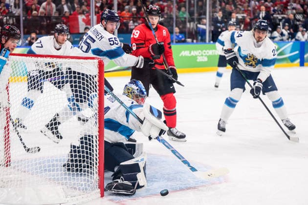 260220 Goaltender Juuse Saros of Finland in the men s Ice hockey, Eishockey semifinal between Canada and Finland during day 14 of the 2026 Winter Olympics on February 20, 2026 in Milan. Photo: Carl Sandin BILDBYRAN kod CS CS0887 ishockey ice hockey Olympic Games, Olympische Spiele, Olympia, OS olympics winter olympics os ol olympiska spel vinter-os olympiske leker milano cortina 2026 milan cortina 2026 milano cortina 2026 olympic games milano cortina 2026 winter olympic games milano cortina-os milano cortina-ol vinter-ol 14 bbeng finland canada kanada *** 260220 Goaltender Juuse Saros of Finland in the men s ice hockey semifinal between Canada and Finland during day 14 of the 2026 Winter Olympics on February 20, 2026 in Milan Photo Carl Sandin BILDBYRAN kod CS CS0887 ishockey ice hockey olympic games olympics winter olympics os ol olympiska spel vinter os olympiske leker milano cortina 2026 milan cortina 2026 milano cortina 2026 olympic games milano cortina 2026 winter olympic games milano cortina os milano cortina ol vinter ol 14 bbeng finland canada kanada  Copyright: CARLxSANDIN BB260220CS032