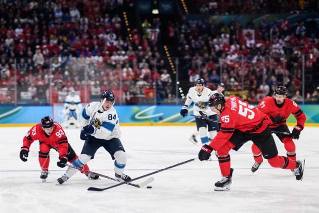 260220 Kaapo Kakko of Finland against Mitch Marner, Colton Parayko and Mark Stone of Canada in the men s Ice hockey, Eishockey semifinal between Canada and Finland during day 14 of the 2026 Winter Olympics on February 20, 2026 in Milan. Photo: Joel Marklund BILDBYRAN kod JM CS0887 ishockey ice hockey Olympic Games, Olympische Spiele, Olympia, OS olympics winter olympics os ol olympiska spel vinter-os olympiske leker milano cortina 2026 milan cortina 2026 milano cortina 2026 olympic games milano cortina 2026 winter olympic games milano cortina-os milano cortina-ol vinter-ol 14 bbeng finland canada kanada *** 260220 Kaapo Kakko of Finland against Mitch Marner, Colton Parayko and Mark Stone of Canada in the men s ice hockey semifinal between Canada and Finland during day 14 of the 2026 Winter Olympics on February 20, 2026 in Milan Photo Joel Marklund BILDBYRAN kod JM CS0887 ishockey ice hockey olympic games olympics winter olympics os ol olympiska spel vinter os olympiske leker milano cortina 2026 milan cortina 2026 milano cortina 2026 olympic games milano cortina 2026 winter olympic games milano cortina os milano cortina ol vinter ol 14 bbeng finland canada kanada  Copyright: JOELxMARKLUND BB260220JM034