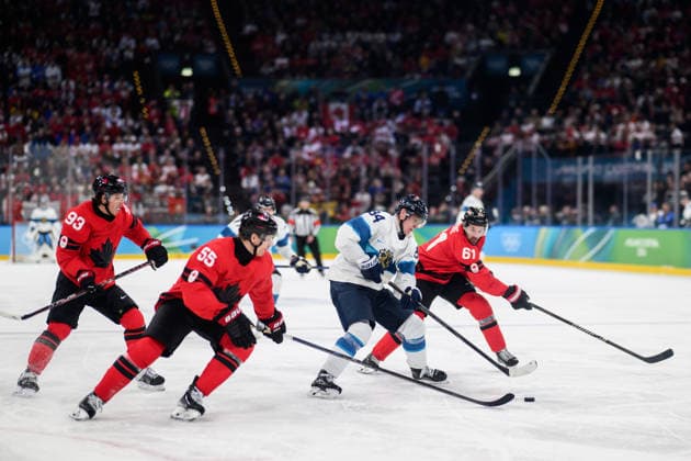 260220 Kaapo Kakko of Finland against Mitch Marner, Colton Parayko and Mark Stone of Canada in the men s Ice hockey, Eishockey semifinal between Canada and Finland during day 14 of the 2026 Winter Olympics on February 20, 2026 in Milan. Photo: Joel Marklund BILDBYRAN kod JM CS0887 ishockey ice hockey Olympic Games, Olympische Spiele, Olympia, OS olympics winter olympics os ol olympiska spel vinter-os olympiske leker milano cortina 2026 milan cortina 2026 milano cortina 2026 olympic games milano cortina 2026 winter olympic games milano cortina-os milano cortina-ol vinter-ol 14 bbeng finland canada kanada *** 260220 Kaapo Kakko of Finland against Mitch Marner, Colton Parayko and Mark Stone of Canada in the men s ice hockey semifinal between Canada and Finland during day 14 of the 2026 Winter Olympics on February 20, 2026 in Milan Photo Joel Marklund BILDBYRAN kod JM CS0887 ishockey ice hockey olympic games olympics winter olympics os ol olympiska spel vinter os olympiske leker milano cortina 2026 milan cortina 2026 milano cortina 2026 olympic games milano cortina 2026 winter olympic games milano cortina os milano cortina ol vinter ol 14 bbeng finland canada kanada  Copyright: JOELxMARKLUND BB260220JM035