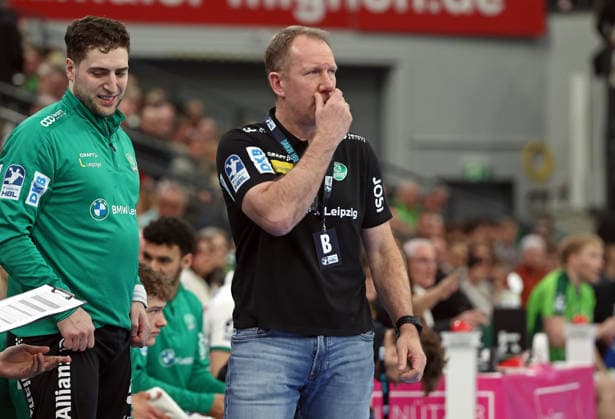 20 02 2026, xovx, Handball Daikin Handball Bundesliga, HSG Wetzlar SC DHfK Leipzig Coach Frank Carstens SC DHfK Leipzig Wetzlar Buderus Arena Hessen Germany EN
