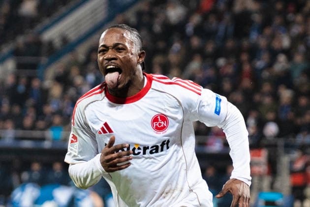 Germany 2 Bundesliga 2025 2026 23 Matchday, VfL Bochum vs 1 FC Nuremberg Friday, 20 02 2026 Vonovia Ruhr Stadion, North Rhine-Westphalia Goal for 0 1 by Luka Lochoshvili 1 FC Nuremberg, 24 Cheers Joy Emotions Goal celebration Copyright: xCelinaxLeiersx