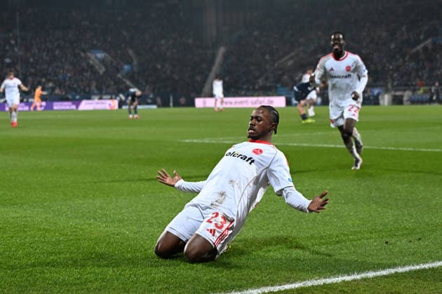 Mohamed Ali Zoma 1 FC Nuernberg celebrates after scoring his team™s first goal during the 2 Bundesliga match between VfL Bochum and 1 FC Nuernberg at Vonovia Ruhrstadion on February 20, 2026 in Bochum, Germany, Germany Photo by Ralf Treese DeFodi Images Mohamed Ali Zoma 1 FC Nuernberg celebrates after scoring his team™s first goal during the 2 Bundesliga match between VfL Bochum and 1 FC Nürnberg at Vonovia Ruhrstadion on February 20, 2026 in Bochum, Germany Photo by Ralf Treese DeFodi Images Photo by Ralf Treese DeFodi Images