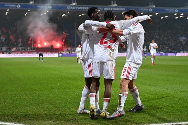 Mohamed Ali Zoma 1 FC Nuernberg celebrates after scoring his team™s first goal with teammates during the 2 Bundesliga match between VfL Bochum and 1 FC Nuernberg, Vonovia Ruhrstadion on February 20, 2026 in Bochum, Germany, Germany Photo by Ralf Treese DeFodi Images Mohamed Ali Zoma 1 FC Nuernberg celebrates after scoring his team™s first goal with teammates during the 2 Bundesliga match between VfL Bochum and 1 FC Nürnberg at Vonovia Ruhrstadion on February 20, 2026 in Bochum, Germany Photo by Ralf Treese DeFodi Images Photo by Ralf Treese DeFodi Images