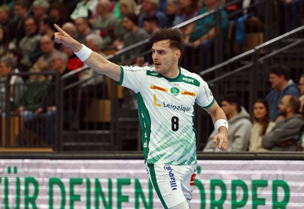 20 02 2026, xovx, Handball Daikin Handball Bundesliga, HSG Wetzlar SC DHfK Leipzig Lucas Krzikalla SC DHfK Leipzig Wetzlar Buderus Arena Hessen Germany EN