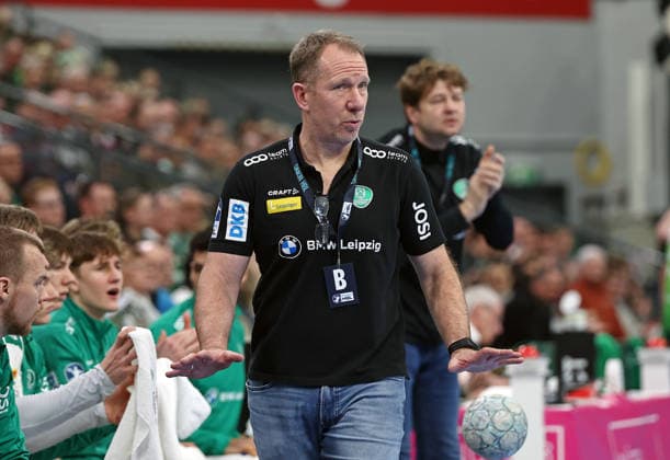 20 02 2026, xovx, Handball Daikin Handball Bundesliga, HSG Wetzlar SC DHfK Leipzig Coach Frank Carstens SC DHfK Leipzig Wetzlar Buderus Arena Hessen Germany EN