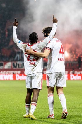 2 Soccer Bundesliga VfL Bochum 1 FC Nuremberg 20 02 2026 1 FC Nuremberg celebrates the goal, 0 1 by Mohamed Alì Zoma 1 FC Nuremberg, 23 2 Soccer Bundesliga VfL Bochum 1 FC Nuremberg Vonovia Ruhrstadion, Bochum 20 02 2026 DFL regulations prohibit any use of photographs as image sequences and or quasi video Copyright: xBEAUTIFULxSPORTS Buriakovx