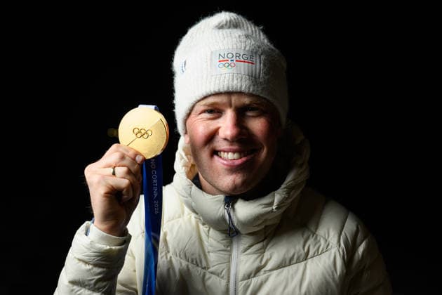 260220 Johannes Dale-Skjevdal of the Norwegian national biathlon team pose for a photo with his gold medal at a medal celebration during day 14 of the 2026 Winter Olympics on February 20, 2026 in Anterselva. Photo: Mathias Bergeld BILDBYRAN kod MB MB1340 skidskytte biathlon skiskyting Olympic Games, Olympische Spiele, Olympia, OS olympics winter olympics os ol olympiska spel vinter-os olympiske leker milano cortina 2026 milan cortina 2026 milano cortina 2026 olympic games milano cortina 2026 winter olympic games milano cortina-os milano cortina-ol vinter-ol 14 bbeng norge norway jubel *** 260220 Johannes Dale Skjevdal of the Norwegian national biathlon team pose for a photo with his gold medal at a medal celebration during day 14 of the 2026 Winter Olympics on February 20, 2026 in Anterselva Photo Mathias Bergeld BILDBYRAN code MB MB1340 biathlon biathlon olympic games olympics olympics winter olympics os ol olympiska spel vinter os olympiske leker milano cortina 2026 milan cortina 2026 milano cortina 2026 olympic games milano cortina 2026 winter olympic games milano cortina os milano cortina ol vinter ol 14 bbeng norge norway jubel  Copyright: MATHIASxBERGELD BB260220MB130