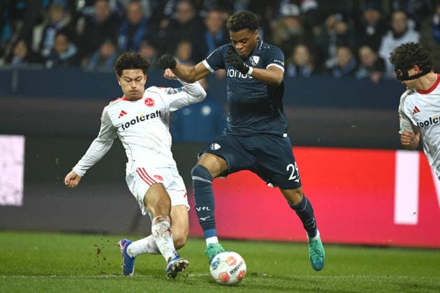 Farid ALFA RUPRECHT BO vs Rabby NZINGOULA N action, duel, football 2 Bundesliga, 23 matchday, matchday 23, VfL Bochum BO 1 FC Nuernberg on 20 02 2026, Vonovia Ruhrstadion Bochum Germany DFL regulations prohibit any use of photographs as image sequences and or quasi video ÃÂ