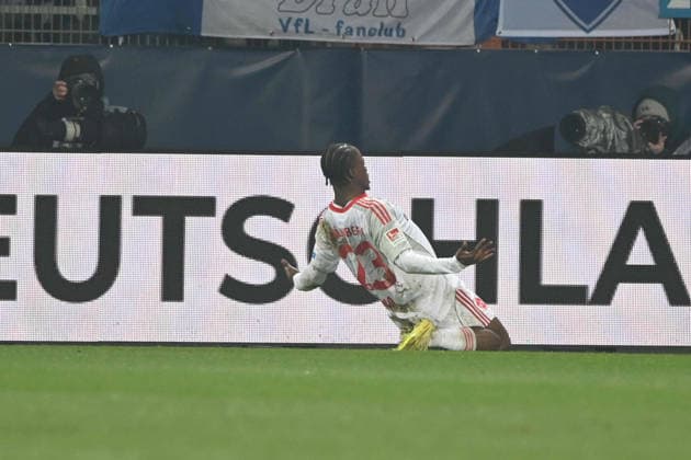 Mohamed Ali ZOMA N cheers after scoring 10 1, cheers, jubilation, joy, cheers, Football 2 Bundesliga, 23 Spieltag, matchday 23, VfL Bochum BO 1 FC Nuernberg am 20 02 2026, Vonovia Ruhrstadion Bochum Germany DFL regulations prohibit any use of photographs as image sequences and or quasi video ÃÂ