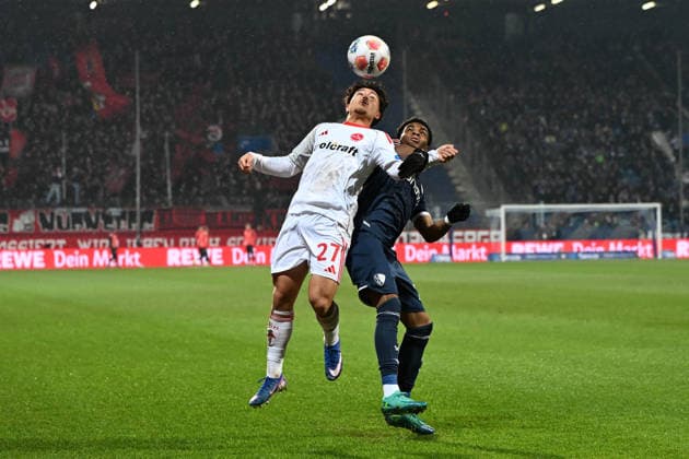 Justin von der Hitz 1 FC Nuernberg and Farid Alfa Ruprecht VfL Bochum in a duel during the 2 Bundesliga match between VfL Bochum and 1 FC Nürnberg, Vonovia Ruhrstadion on February 20, 2026 in Bochum, Germany Photo by Ralf Treese DeFodi Images Justin von der Hitz 1 FC Nuernberg and Farid Alfa Ruprecht VfL Bochum battle for the ball during the 2 Bundesliga match between VfL Bochum and 1 FC Nürnberg at Vonovia Ruhrstadion on February 20, 2026 in Bochum, Germany Photo by Ralf Treese DeFodi Images Photo by Ralf Treese DeFodi Images