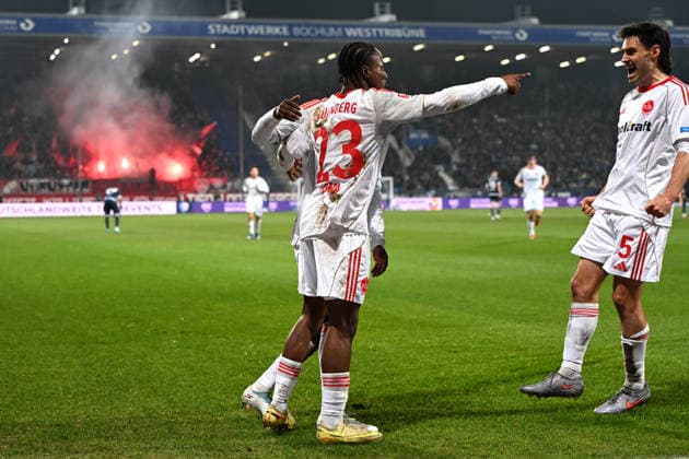 Mohamed Ali Zoma 1 FC Nuernberg celebrates after scoring his team™s first goal with teammates during the 2 Bundesliga match between VfL Bochum and 1 FC Nuernberg, Vonovia Ruhrstadion on February 20, 2026 in Bochum, Germany, Germany Photo by Ralf Treese DeFodi Images Mohamed Ali Zoma 1 FC Nuernberg celebrates after scoring his team™s first goal with teammates during the 2 Bundesliga match between VfL Bochum and 1 FC Nürnberg at Vonovia Ruhrstadion on February 20, 2026 in Bochum, Germany Photo by Ralf Treese DeFodi Images Photo by Ralf Treese DeFodi Images