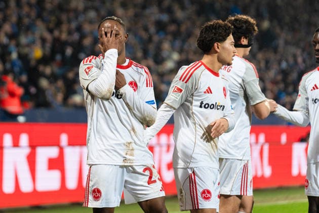 Germany 2 Bundesliga 2025 2026 Matchday 23, VfL Bochum vs 1 FC Nuremberg Friday, 20 02 2026 Vonovia Ruhr Stadion, North Rhine-Westphalia Goal for 0 1 by Mohamed Ali Zoma 1 FC Nuremberg, 23 Cheers Joy Emotions Goal celebration Copyright: xCelinaxLeiersx