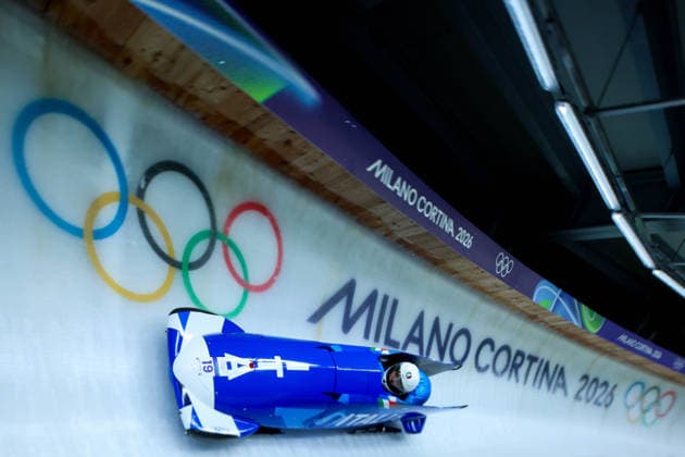 Olympische Winterspiele Milano Cortina 2026 Bob Zweierbob Frauen am 20.02.2026 im Cortina Sliding Centre in Cortina d™Ampezzo Giada Andreutti Alessia Gatti ( Italien ) *** Olympic Winter Games Milano Cortina 2026 Bobsleigh two-man women on 20 02 2026 at the Cortina Sliding Center in Cortina d™Ampezzo Giada Andreutti Alessia Gatti Italy xMSx