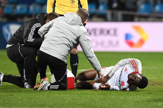 Rabby Nzingoula 1 FC Nuernberg injured during the 2 Bundesliga match between VfL Bochum and 1 FC Nürnberg, Vonovia Ruhrstadion on February 20, 2026 in Bochum, Germany Photo by Ralf Treese DeFodi Images Rabby Nzingoula 1 FC Nuernberg injured during the 2 Bundesliga match between VfL Bochum and 1 FC Nürnberg at Vonovia Ruhrstadion on February 20, 2026 in Bochum, Germany Photo by Ralf Treese DeFodi Images Photo by Ralf Treese DeFodi Images