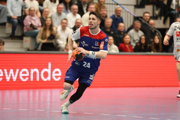 Elias Fuegel HBW Balingen Weilstetten, 24 HBW Balingen Weilstetten VFL Luebeck Schwartau, Handball 2 Bundesliga, Matchday 20, Season 2025 2026, 20 02 26 HBW Balingen Weilstetten VFL Luebeck Schwartau, Handball 2 Bundesliga, Matchday 20, Season 2025 2026, 20 02 26 Balingen Copyright: xEibner-Pressefoto KirstenxThiemax