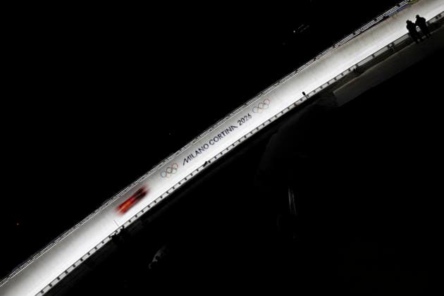 260220 Mingming Huai and Xuan Wang of China compete in 2-woman bobsleigh heat 1 during day 14 of the 2026 Winter Olympics on February 20, 2026 in Cortina. Photo: Jon Olav Nesvold BILDBYRAN COP 217 JE0126 Olympic Games, Olympische Spiele, Olympia, OS olympics winter olympics os ol olympiska spel vinter-os olympiske leker milano cortina 2026 milan cortina 2026 milano cortina 2026 olympic games milano cortina 2026 winter olympic games milano cortina-os milano cortina-ol vinter-ol 14bbeng bob bobsleigh dam *** 260220 Mingming Huai and Xuan Wang of China compete in 2 woman bobsleigh heat 1 during day 14 of the 2026 Winter Olympics on February 20, 2026 in Cortina Photo Jon Olav Nesvold BILDBYRAN COP 217 JE0126 olympic games olympics winter olympics os ol olympiska spel vinter os olympiske leker milano cortina 2026 milan cortina 2026 milano cortina 2026 olympic games milano cortina 2026 winter olympic games milano cortina os milano cortina ol vinter ol 14bbeng bob bobsleigh dam  Copyright: JONxOLAVxNESVOLD BB260220JE109