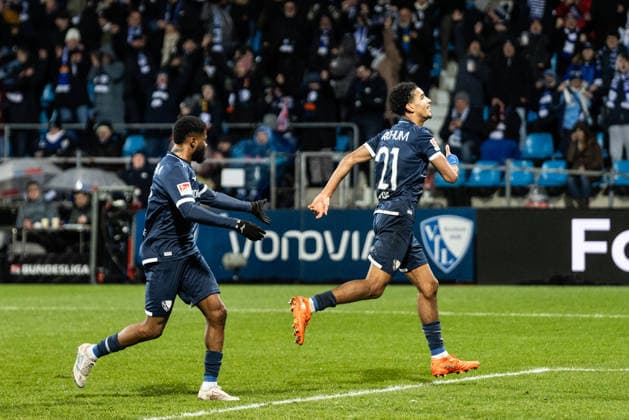 2 Soccer Bundesliga VfL Bochum 1 FC Nuremberg 20 02 2026 VfL Bochum celebrates the goal, 1 1 by Francis Onyeka VfL Bochum, 21 2 Soccer Bundesliga VfL Bochum 1 FC Nuremberg Vonovia Ruhrstadion, Bochum 20 02 2026 DFL regulations prohibit any use of photographs as image sequences and or quasi video Copyright: xBEAUTIFULxSPORTS Buriakovx