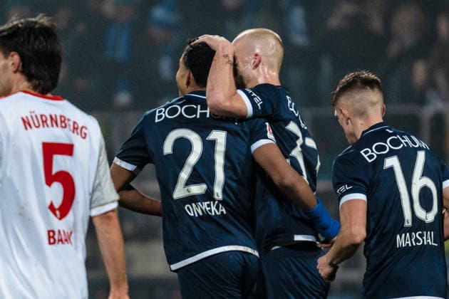 Germany 2 Bundesliga 2025 2026 Matchday 23, VfL Bochum vs 1 FC Nuremberg Friday, 20 02 2026 Vonovia Ruhr Stadion, North Rhine-Westphalia Goal to make it 1 1 by Francis Onyeka VfL Bochum, 21 Penalty kick Cheers Joy Emotions Goal celebration Philipp Hofmann VfL Bochum, 33 Copyright: xCelinaxLeiersx