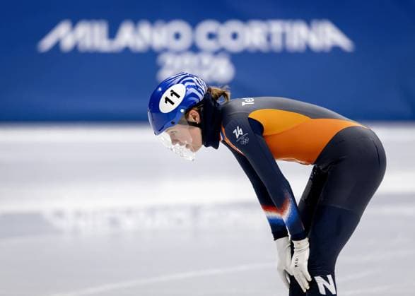 MILAN - Michelle Velzeboer during the 1500-meter short track Speed skating, Eisschnelllauf quarterfinals at the Milan Ice Skating Arena at the Milan Winter Olympics. ROBIN VAN LONKHUIJSEN ANP xVIxANPxSportx xxANPxIVx 551306033 originalFilename: 551306033.jpg