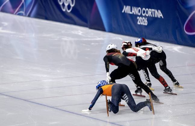 MILAN - Michelle Velzeboer during the 1500-meter short track Speed skating, Eisschnelllauf quarterfinals at the Milan Ice Skating Arena at the Milan Winter Olympics. SEM VAN DER WAL ANP xVIxANPxSportx xxANPxIVx 551306159 originalFilename: 551306159.jpg
