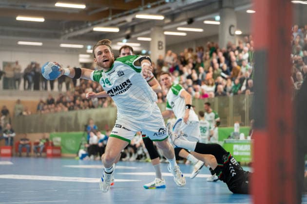 Handball I Men I Season 2025 2026 I 2 Bundesliga I 20 Matchday I HC Oppenweiler Backnang TUSEM Essen I 20 02 2026 Lukas Süsser 74, HC Oppenweiler Backnang im Wurf Backnang Murrtal Arena Baden Württemberg Germany Copyright: xLobeca MaxxPetershansx