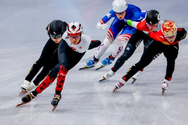 Courtney Sarault of Canada Women s 1500m Quarterfinals, Milano Cortina 2026 Winter Olympics: Day 14, Short Track Speed skating, Eisschnelllauf - Milano Cortina 2026 Winter Olympics: Day 14, Milano Speed Skating Stadium, February 20, 2026, Milan, Italy.