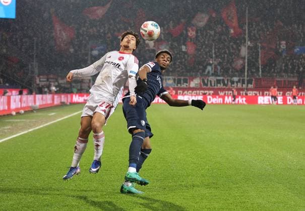 20 02 2026 Soccer Season 2025 2026 2 Soccer Bundesliga 23 Matchday VfL Bochum 1 FC Nürnberg FCN Club Sportfoto Zink DaMa xdaxmax DFL regulations prohibit any use of photographs as image sequences and or quasi video only for editorial use Justin von der Hitz 27, 1 FC Nürnberg FCN Farid Alfa Ruprecht Alfa Ruprecht 29, VfL Bochum